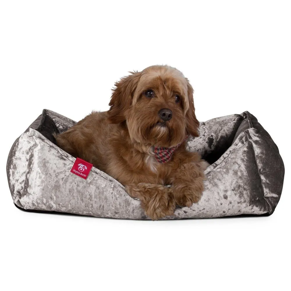 The Nest Orthopedic Memory Foam Dog Bed - Glitz Silver