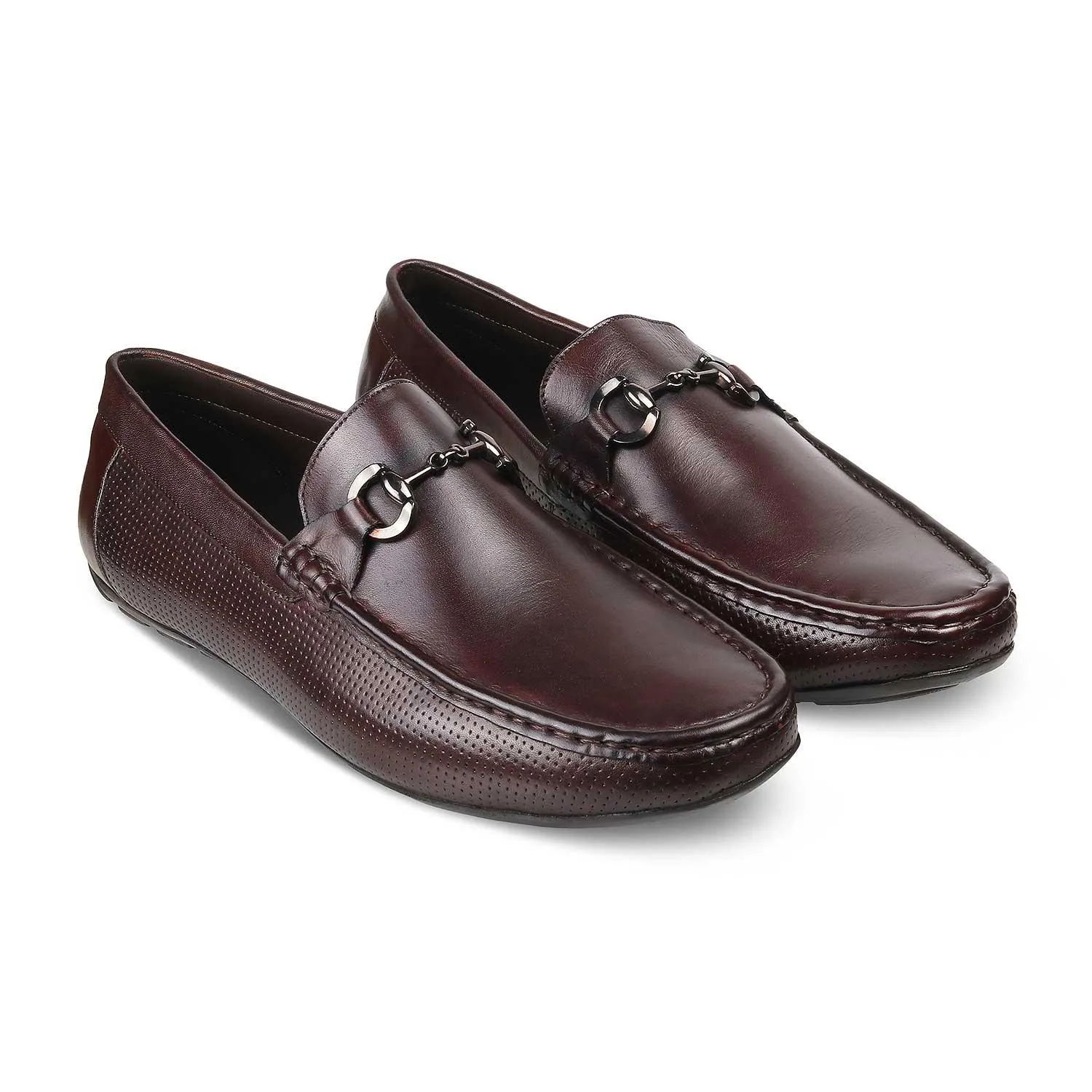 The Otterdam Brown Men's Leather Driving Loafers