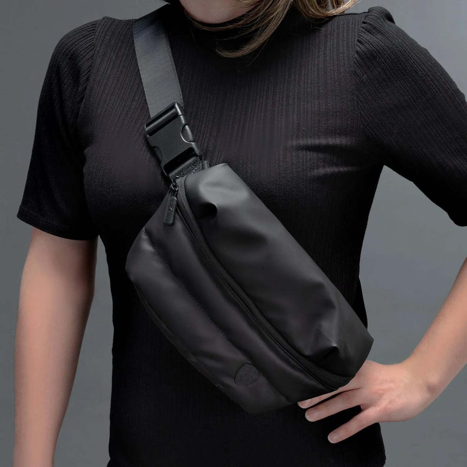 The Puffer Mini Waist Bag - Black