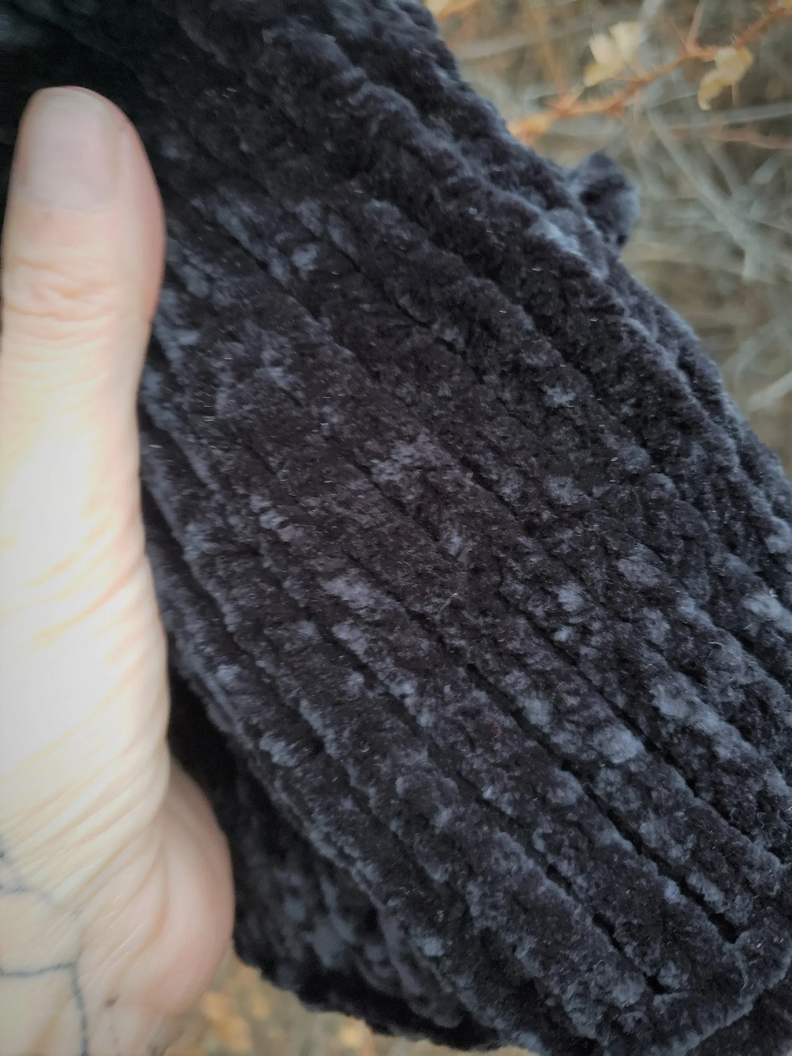 The "Black Velvet" Handknit Fingerless Gloves