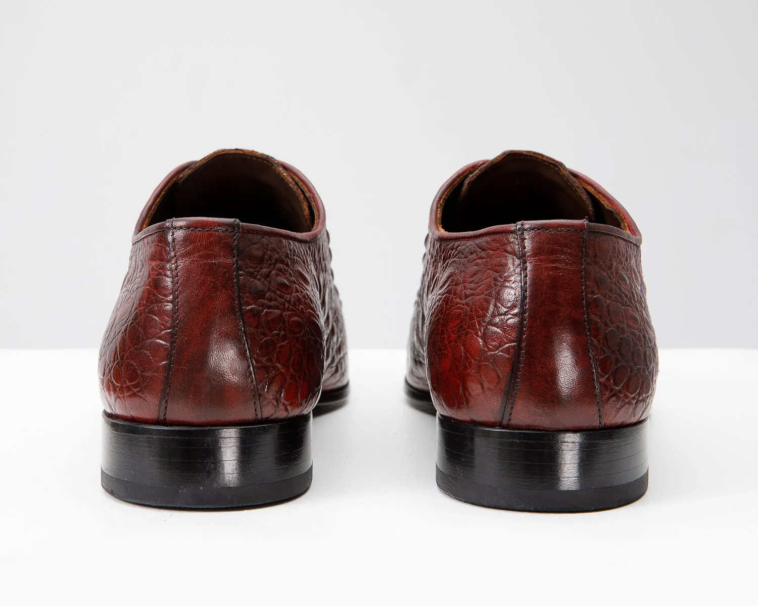 The Randor Burgundy Leather Oxford Men Shoe