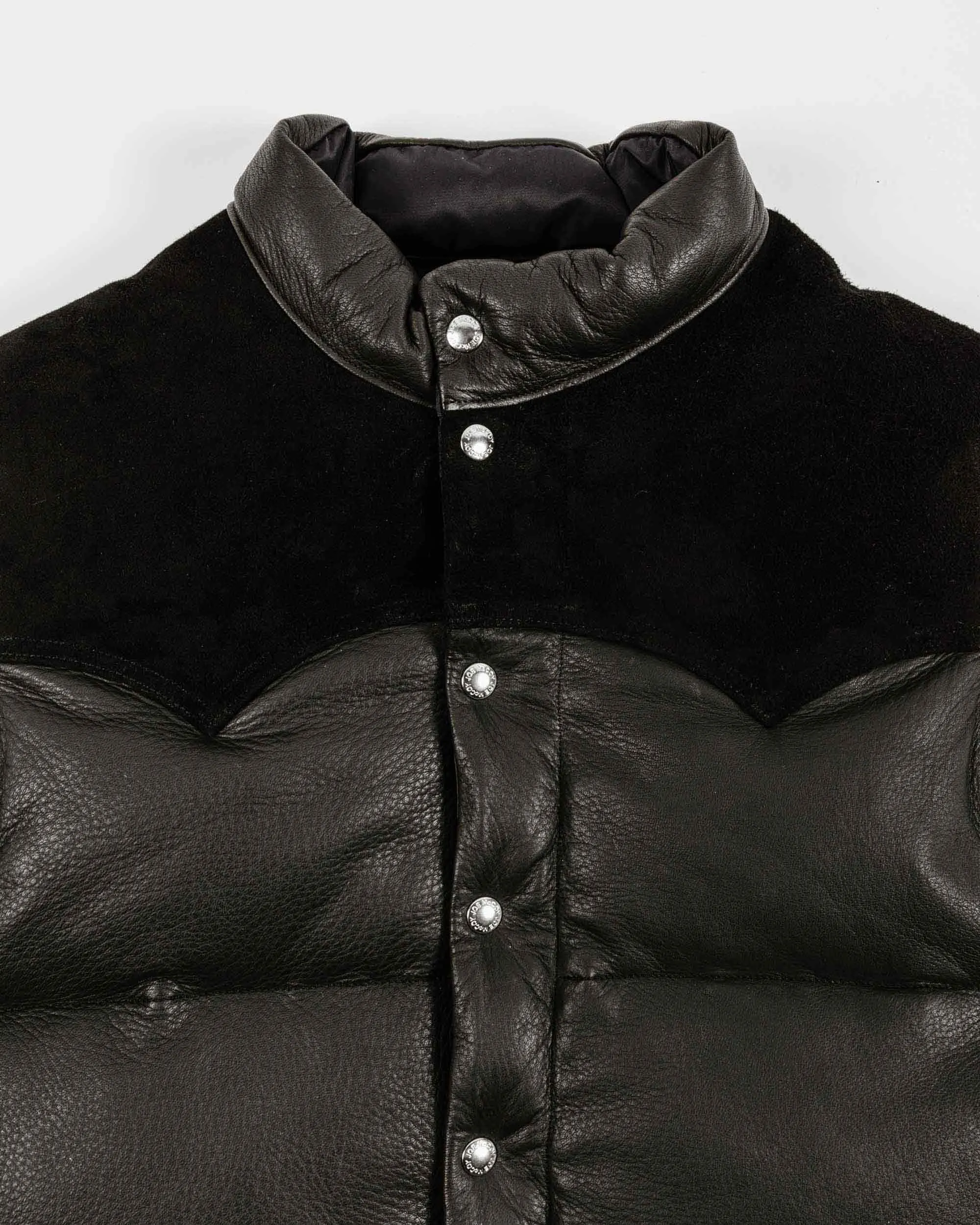 The Real McCoy's MJ22119 Deerskin Down Vest Black