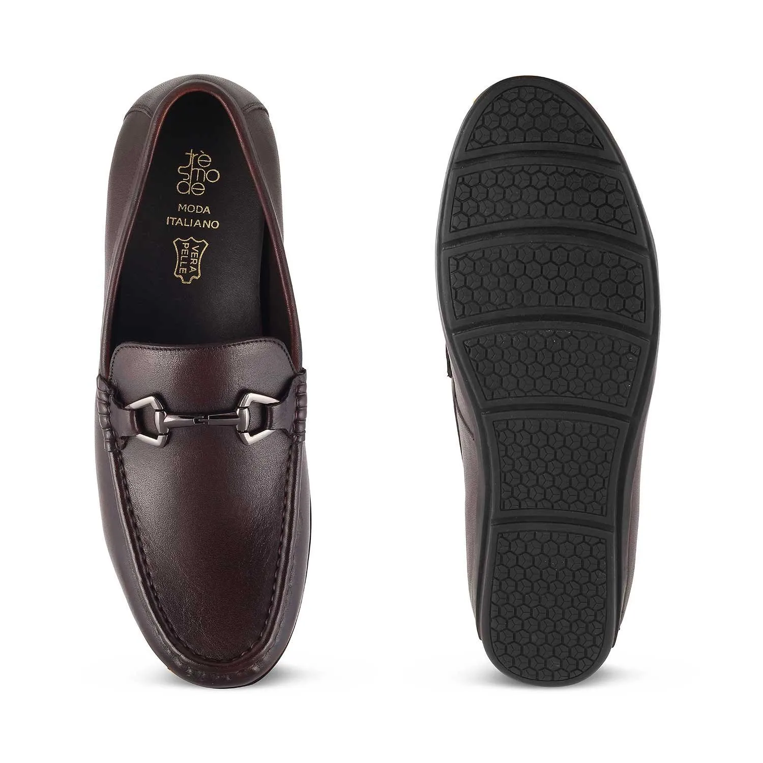 The Rhodes Brown Men's Leather Driving Loafers Tresmode