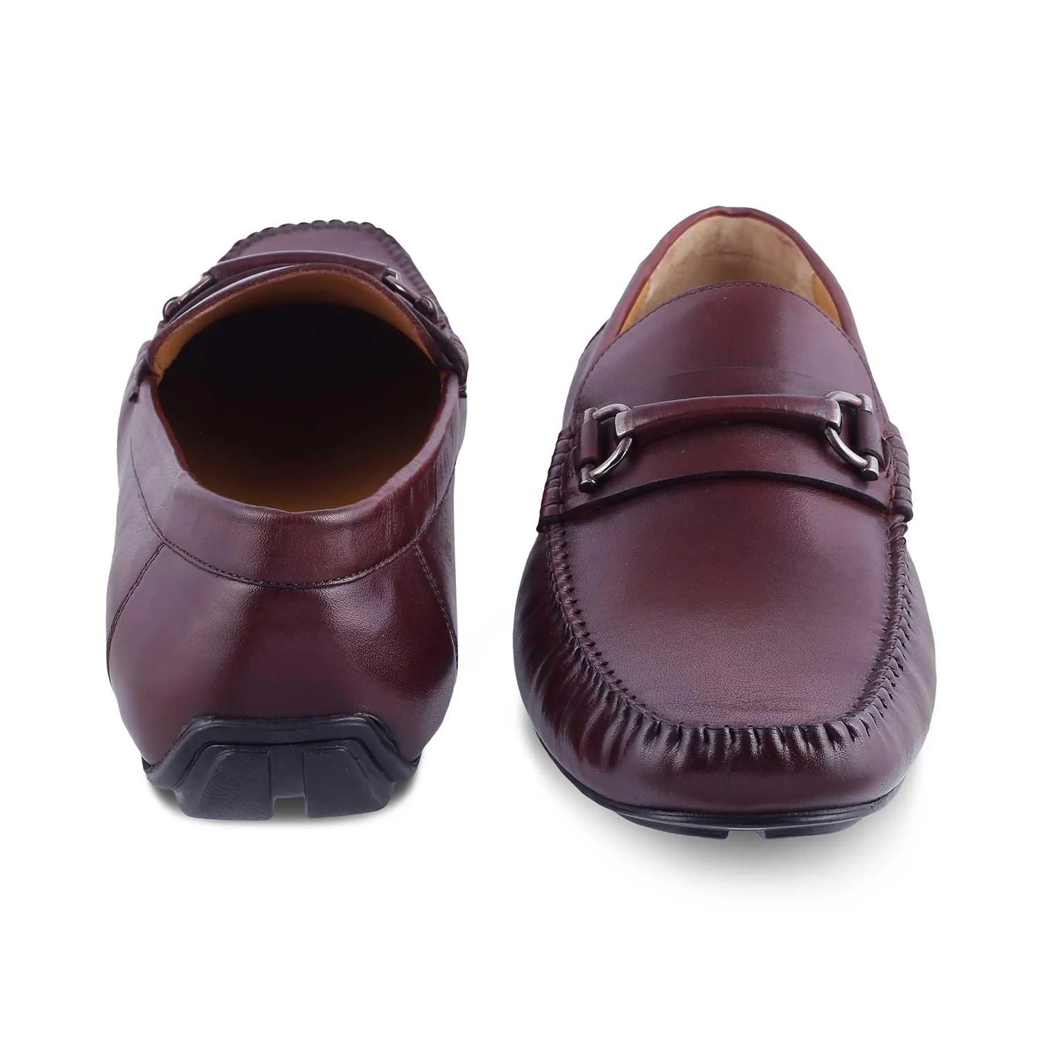 The Salvo Wine Men's Leather Driving Loafers Tresmode