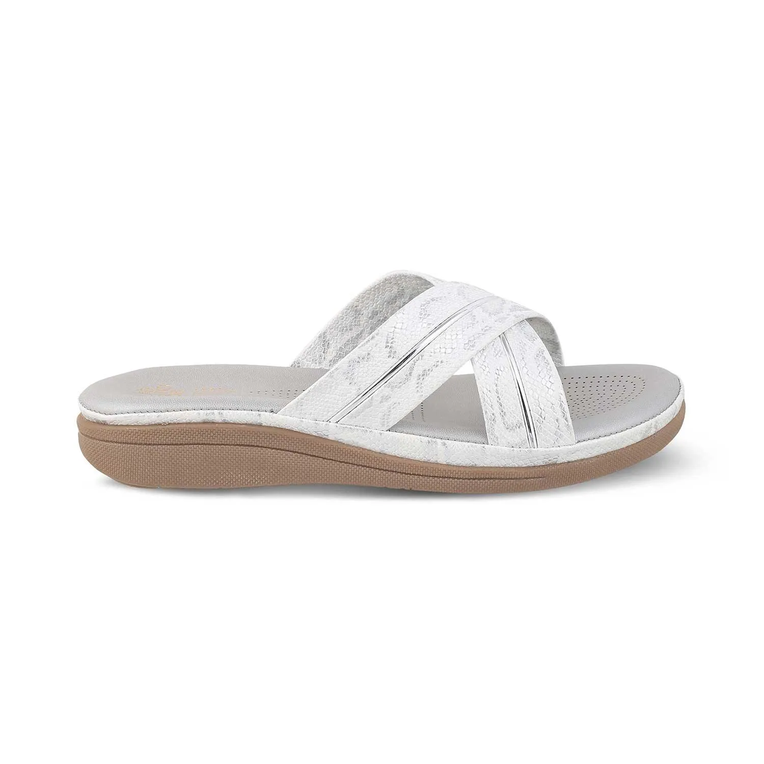 The Slide Silver Women's Casual Flats Tresmode