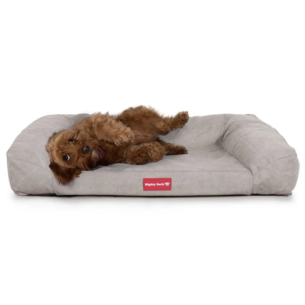 The Sofa Orthopedic Memory Foam Sofa Dog Bed - Canvas Pewter