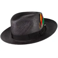 The Sophisticate Panama Straw Hat in Black