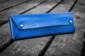 The Student Leather Pencil Case - Blue