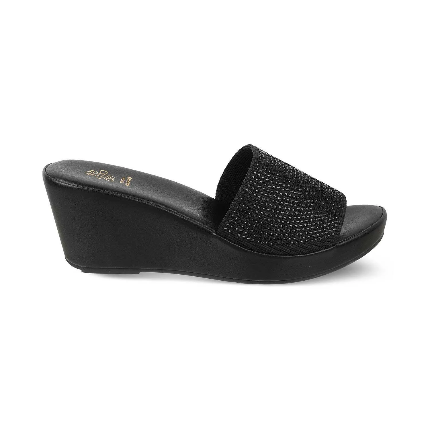 The Tosanw Black Women's Dress Wedge Sandals Tresmode