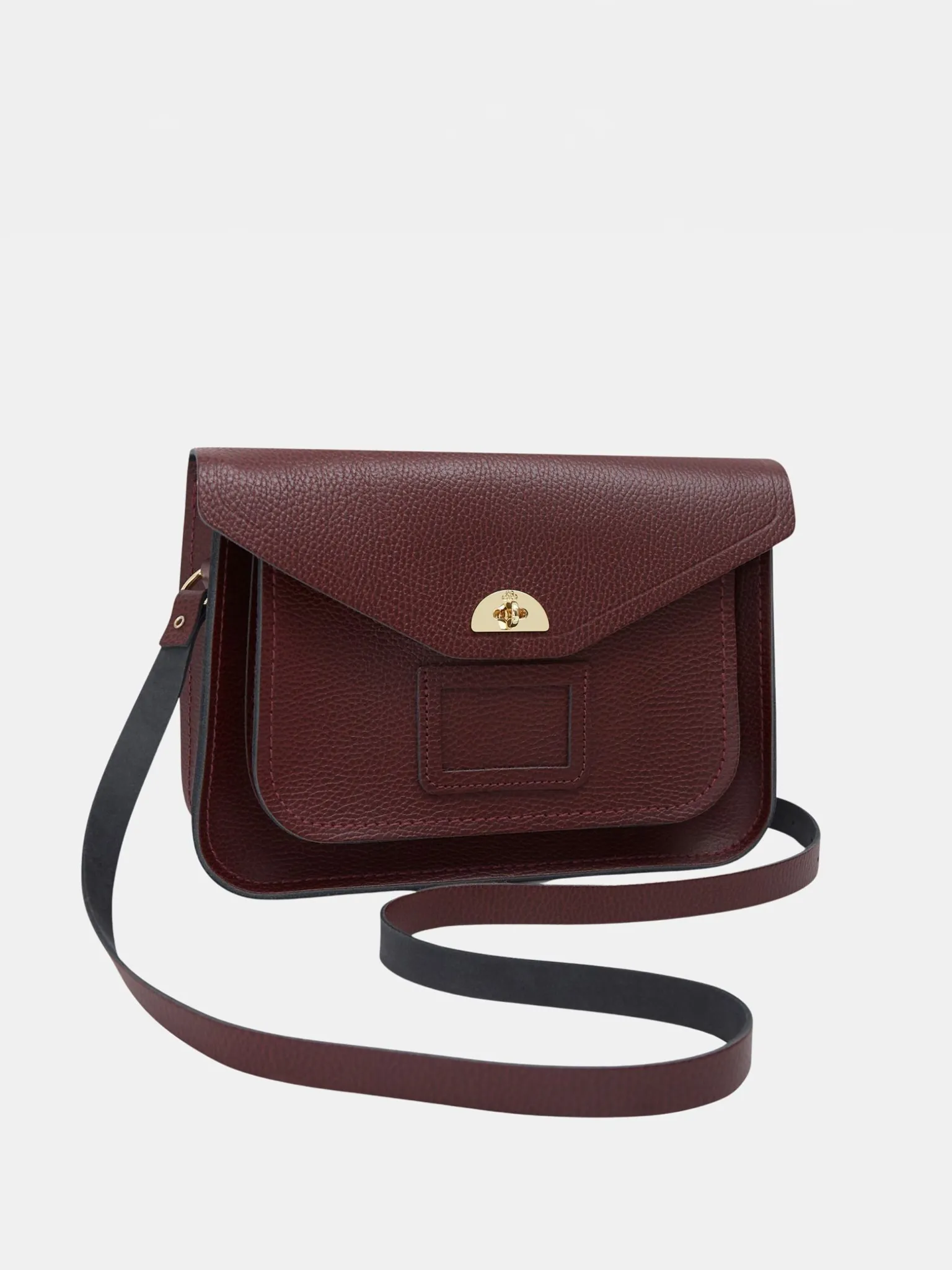 The Twist Lock Satchel - Oxblood