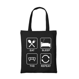 The Vampire Diaries Tote Bag - Eat Sleep TVD Repeat