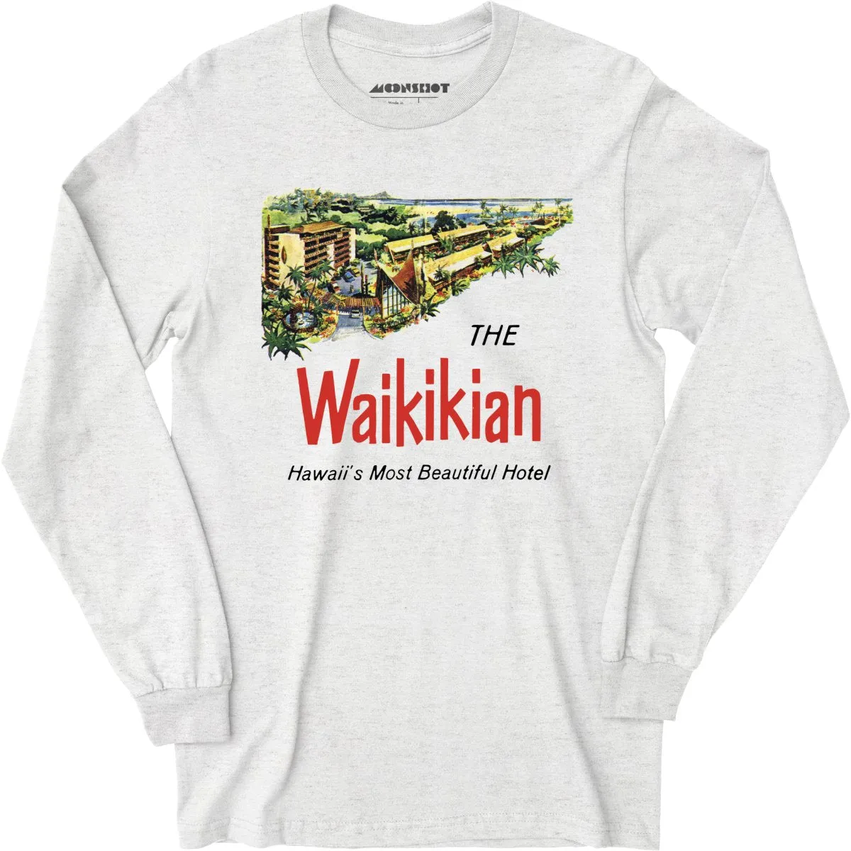 The Waikikian - Waikiki, HI - Vintage Hotel - Long Sleeve T-Shirt