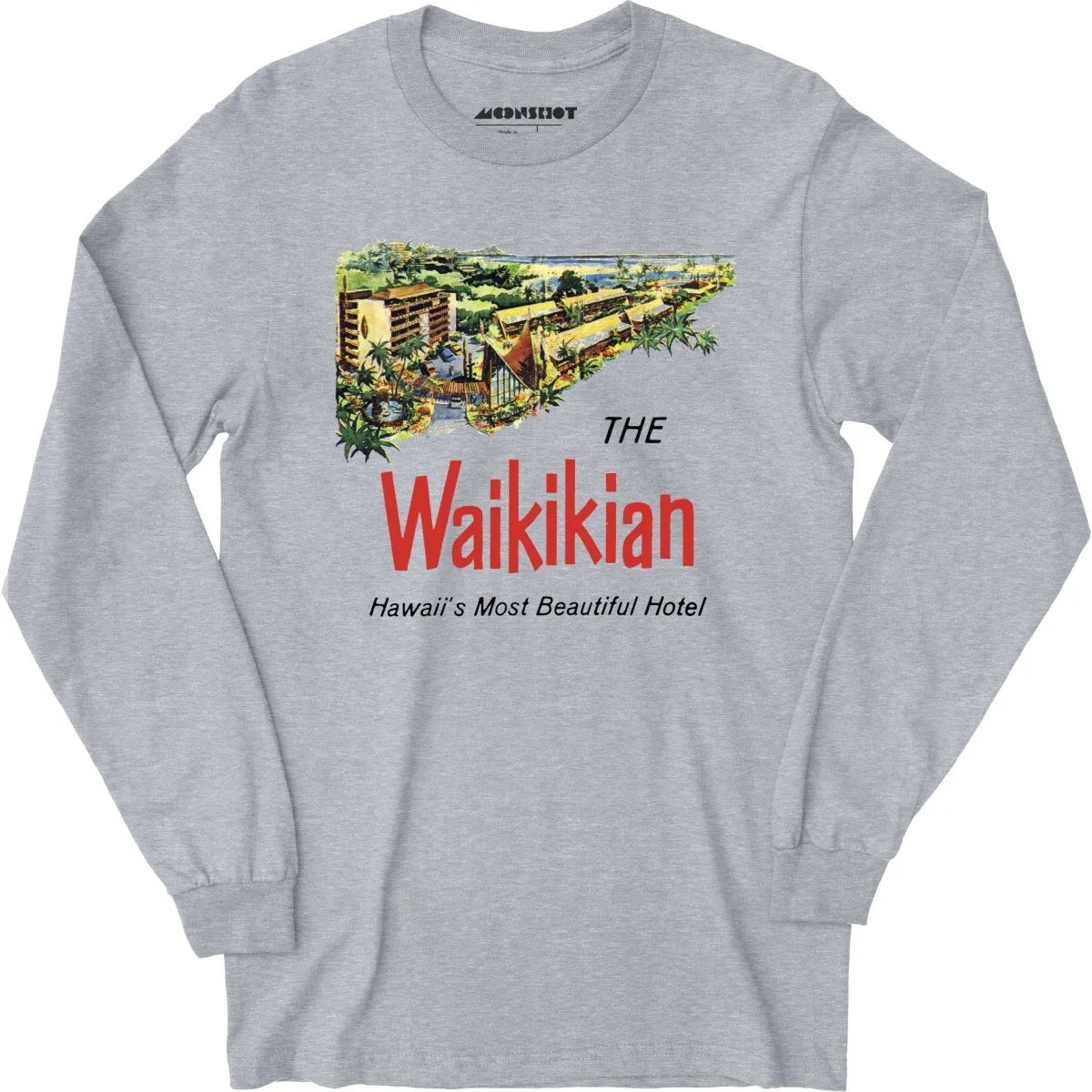 The Waikikian - Waikiki, HI - Vintage Hotel - Long Sleeve T-Shirt