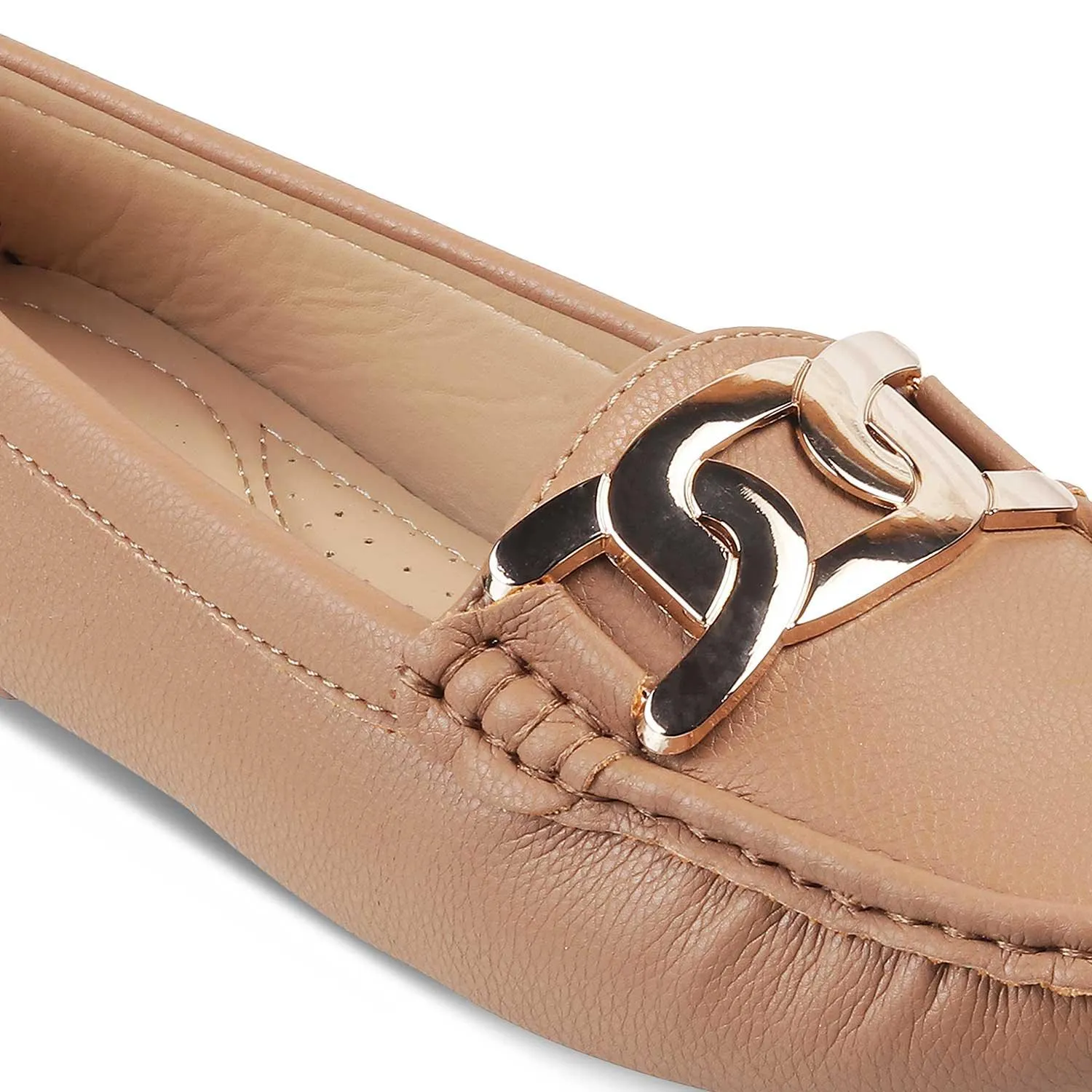 The Yon New Tan Women's Dress Loafers Tresmode