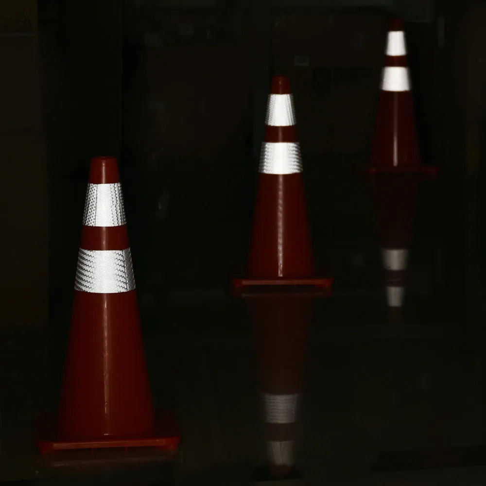 TheLAShop 28" Traffic Cones 4Pcs Reflective Collars Overlap