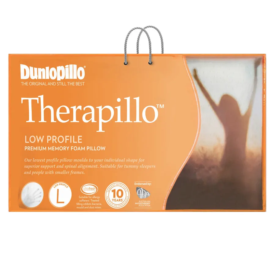 Therapillo Premium Memory Foam Low Profile Standard Pillow