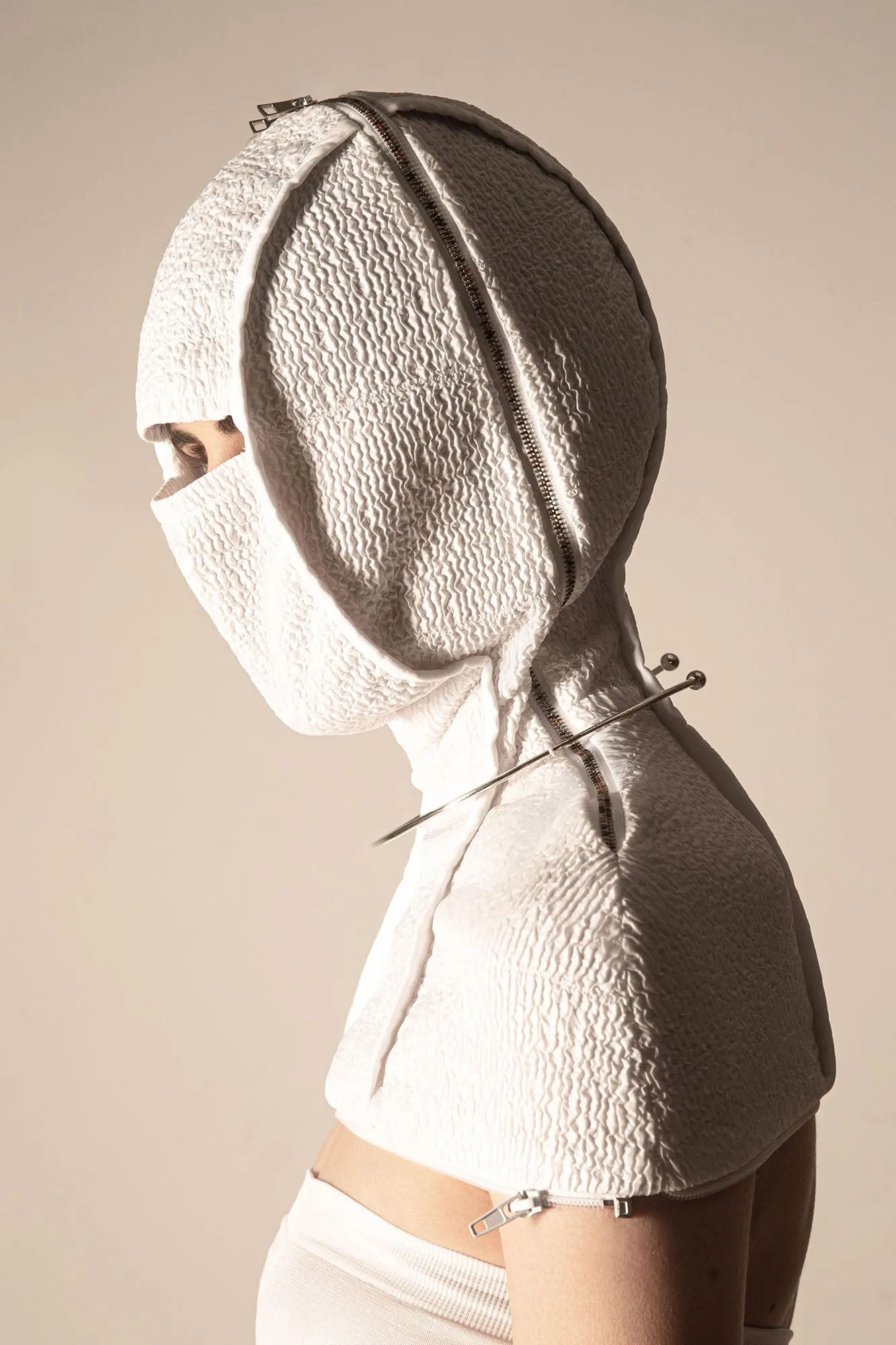 THESIS 3-way transforming piece: dress/hood