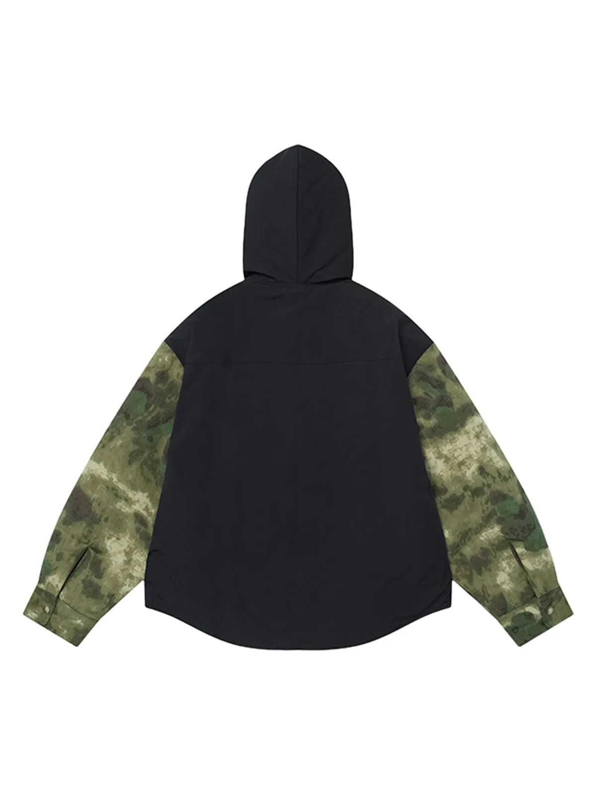 Thesupermade Camouflage Patchwork Hooded Jacket