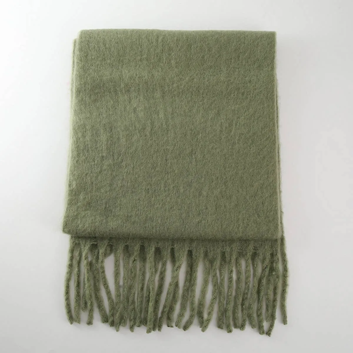 Thick Mohair Scarf - Beige