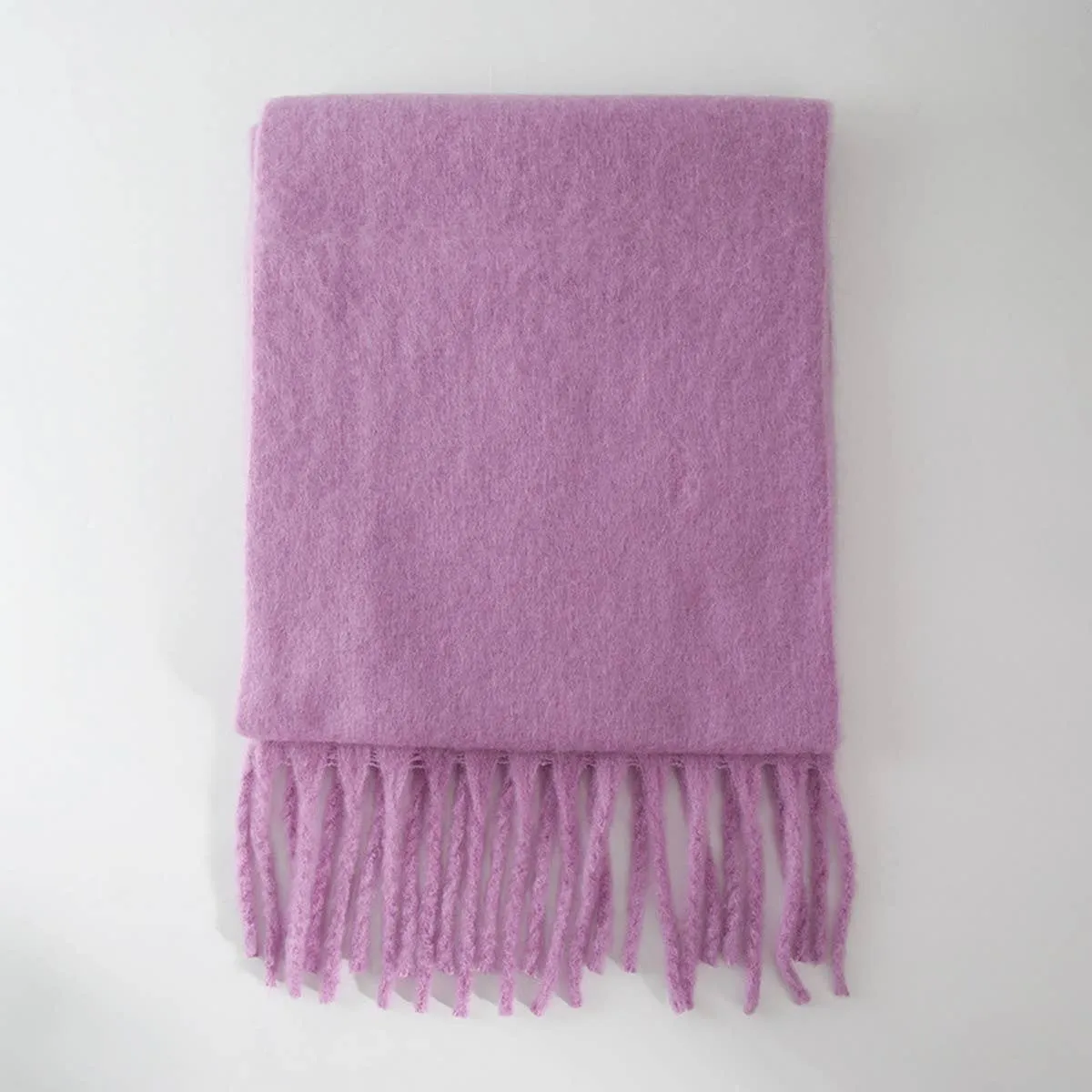 Thick Mohair Scarf - Beige