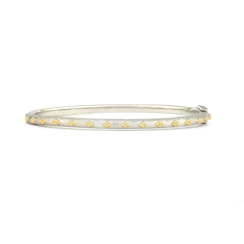 Thin Beaded Quad Bangle