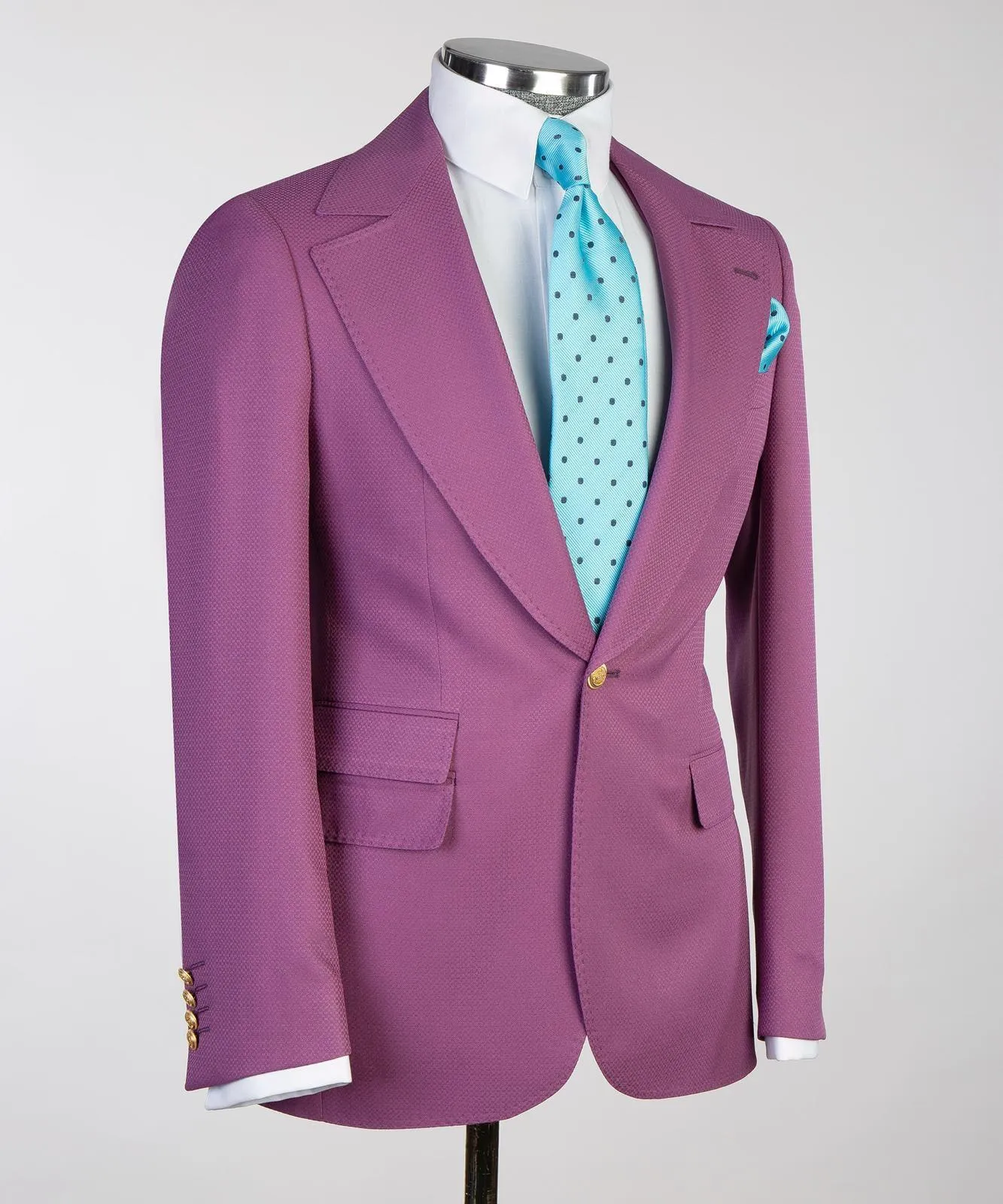 Three Pieces Pink Suit