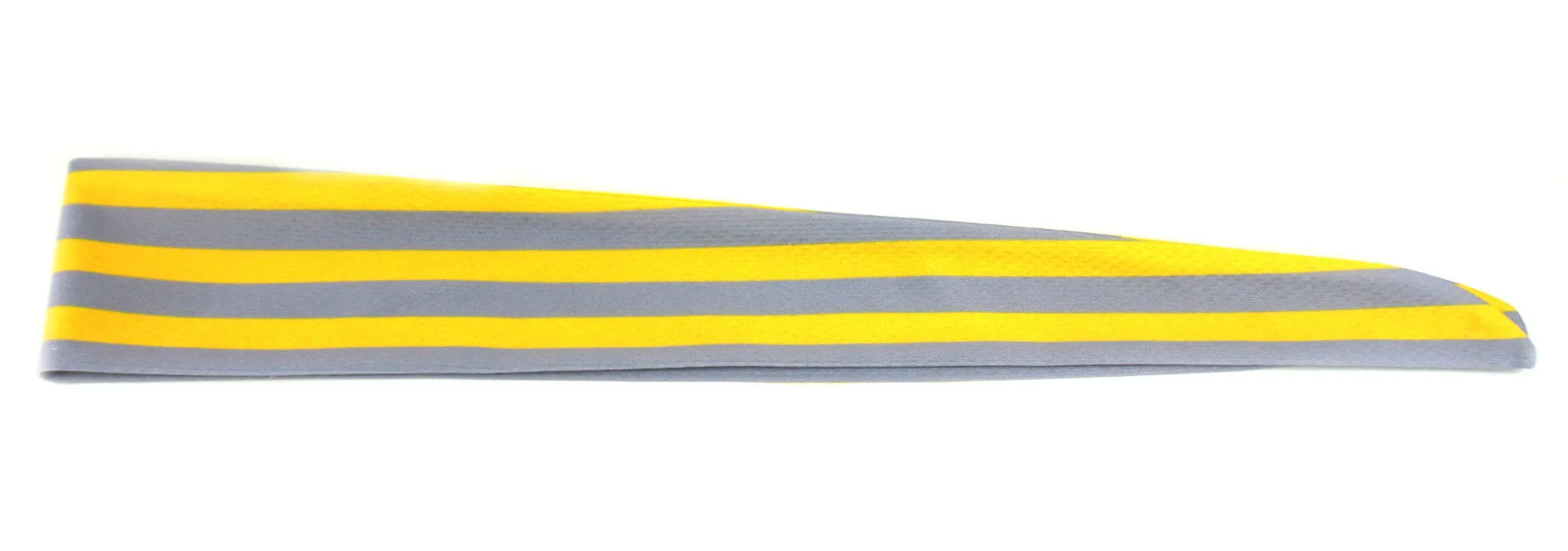 Tie Back Horizontal Stripes Grey Yellow (SKU 7511)