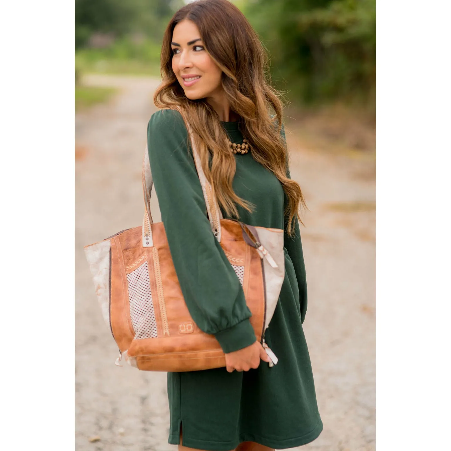 Tie Waist Pocket Sweatshirt Dress