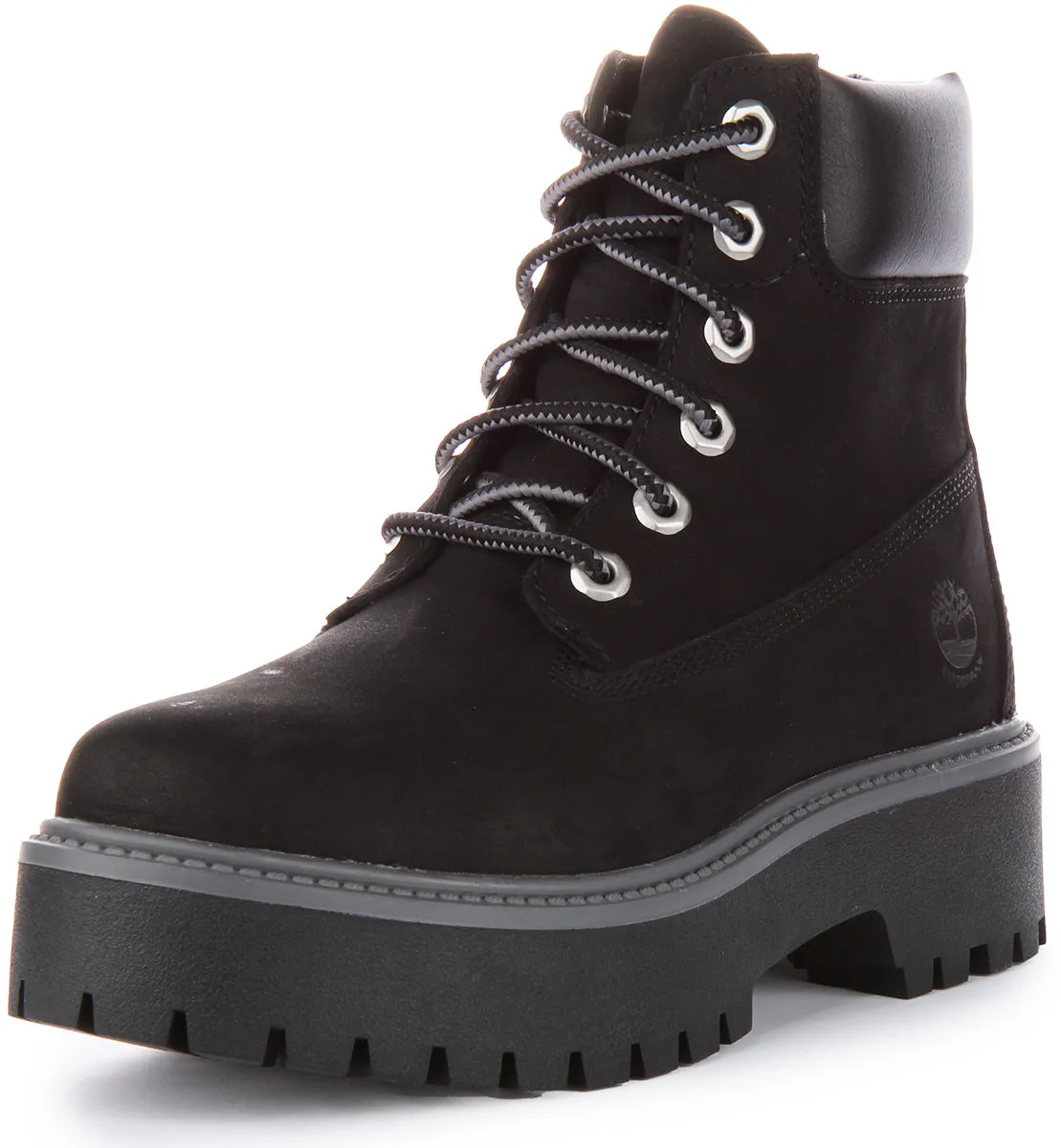 Timberland A5Rh5 6 inch Platforms In Black For Women