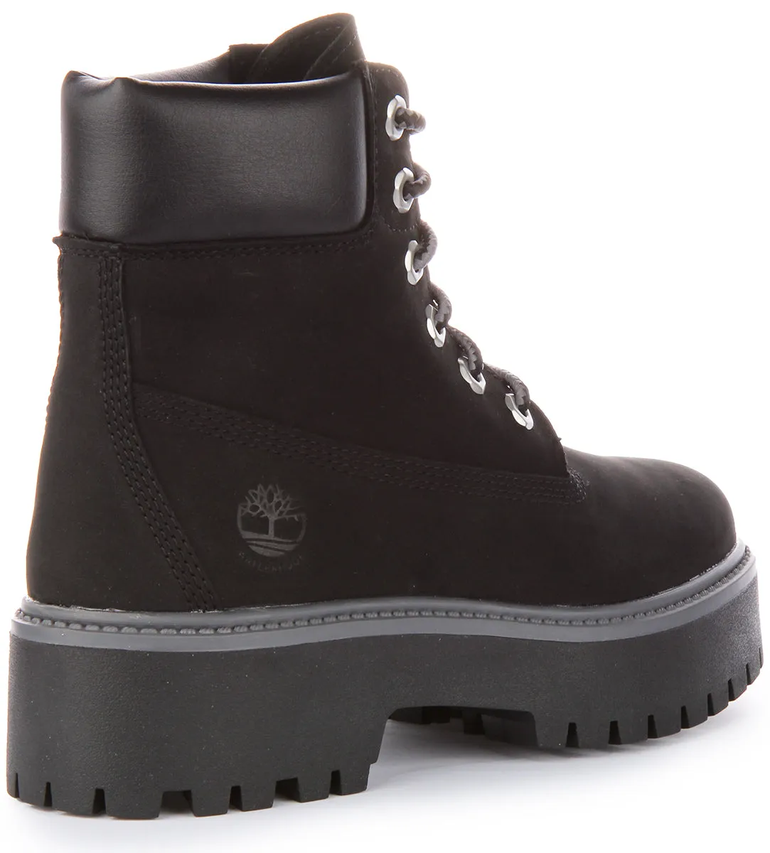 Timberland A5Rh5 6 inch Platforms In Black For Women