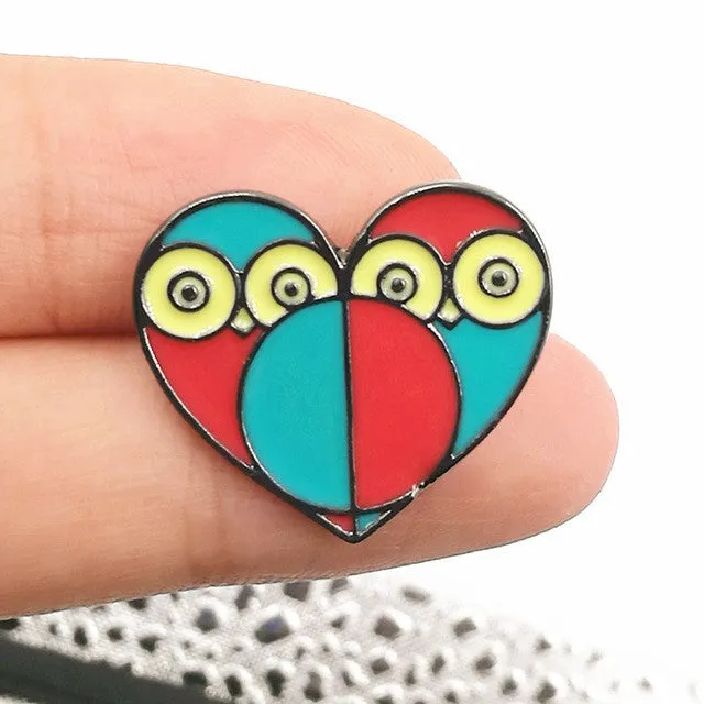 Timlee X147 Cartoon Cute Halloween Ghost Pumpkin Cup Cake Cat Flamingo Bird Owl Heart Unicorn Cactus Metal Brooch Pins Wholesale