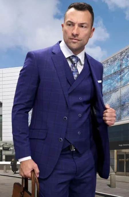 To Statement Suit ITALY - Double Breasted Vest - Wool Suits - Modern Fit Perfect For Business