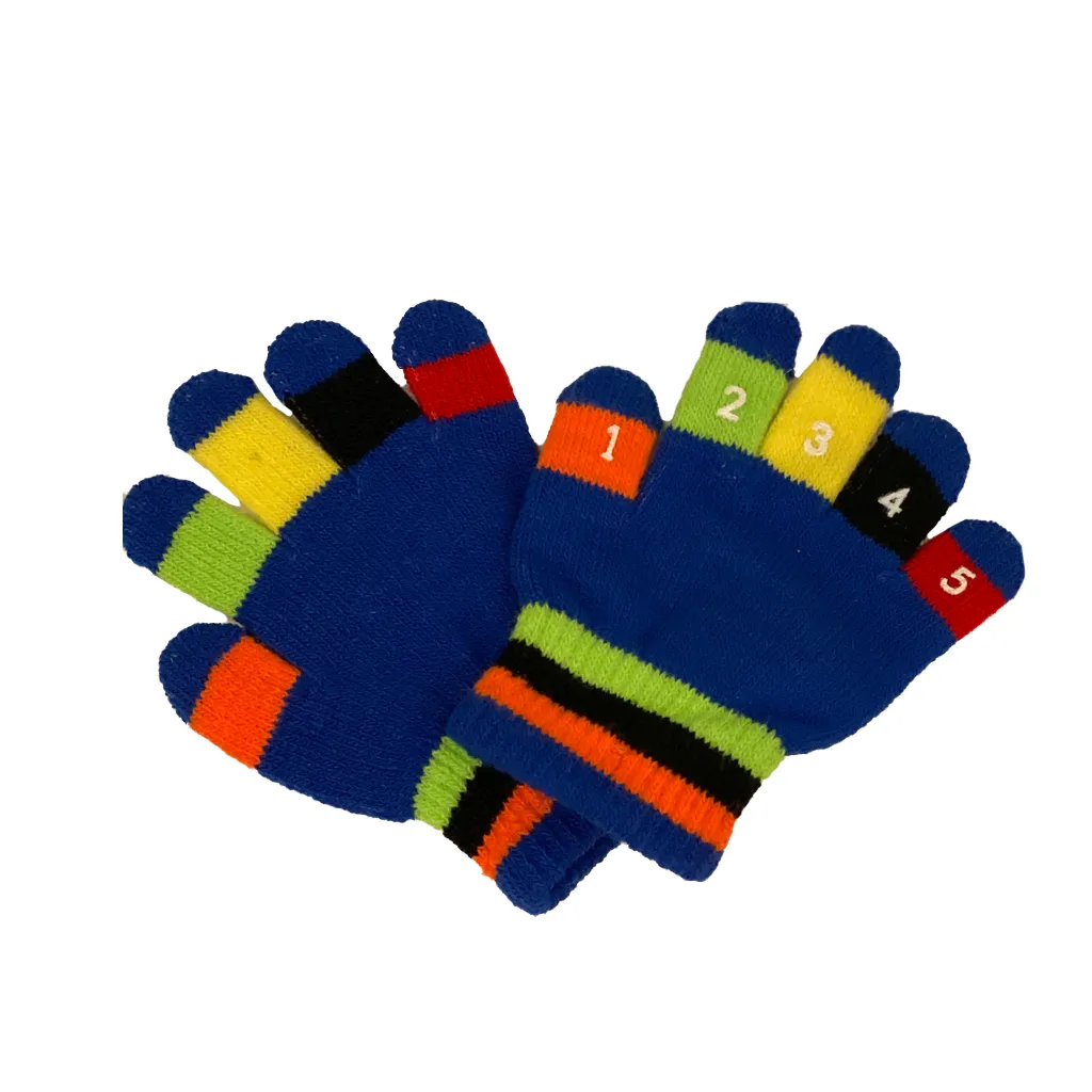 Toddler Knit Magic Stretch Counting Gloves with Numbers