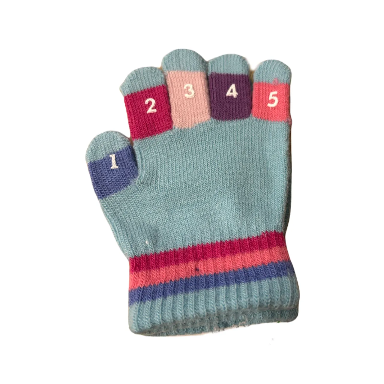 Toddler Knit Magic Stretch Counting Gloves with Numbers