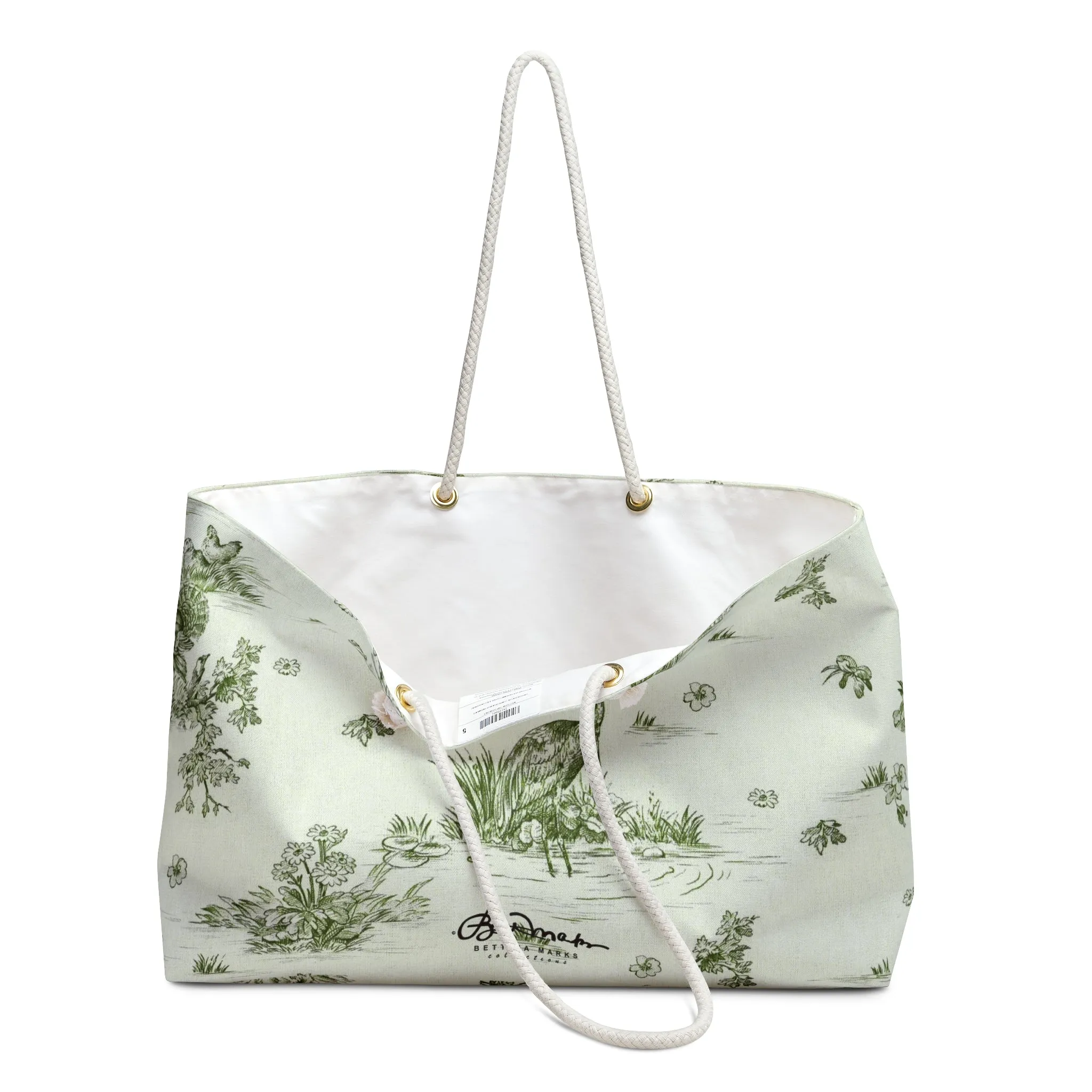 Toiles de Jouy tree Hugging Forest Green Weekender Bag