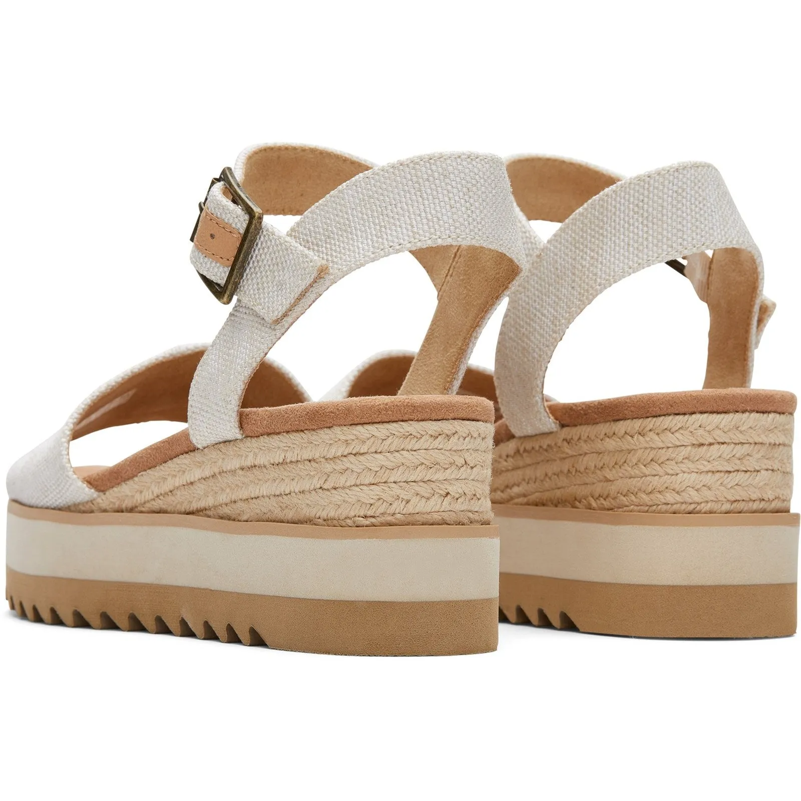 TOMS Diana Womens Natural Canvas Wedge Sandal