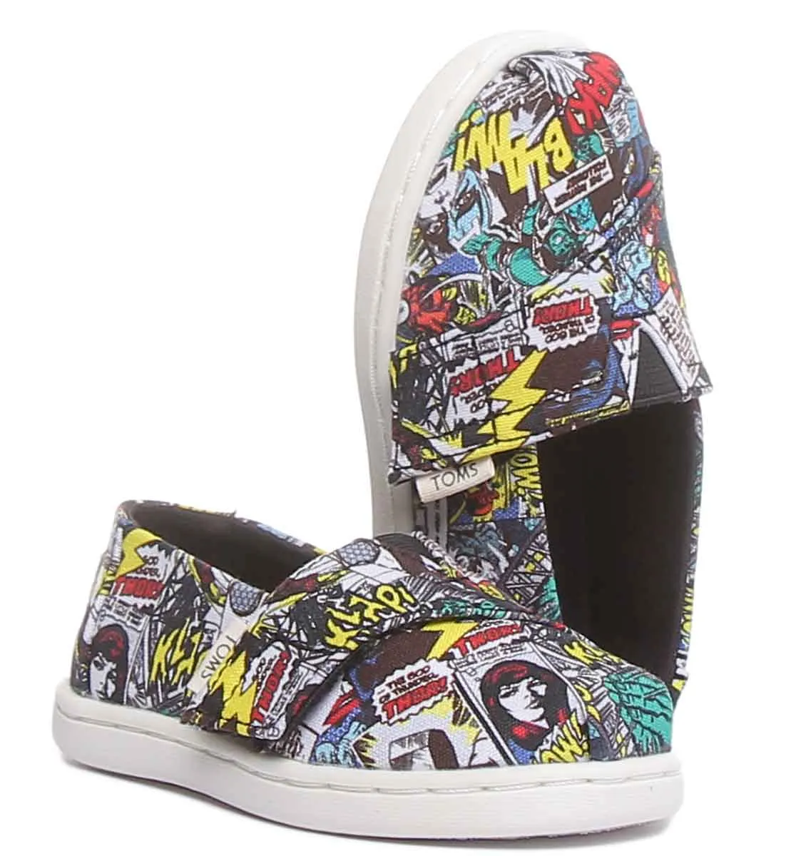 Toms X Marvel Classic Slip On In Multi Colour Print