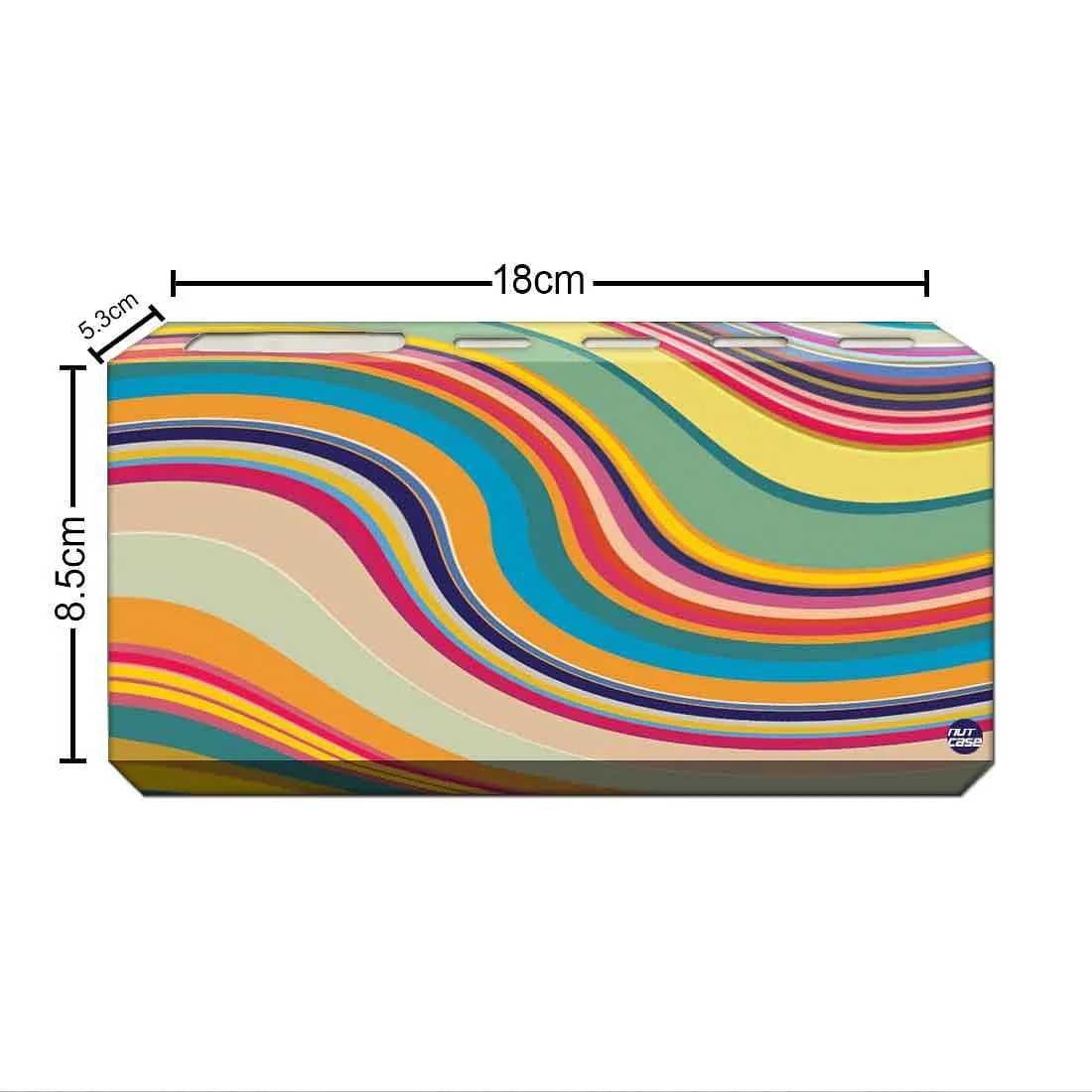 Toothbrush Holder Wall Mounted -Coloreful Waves Lines