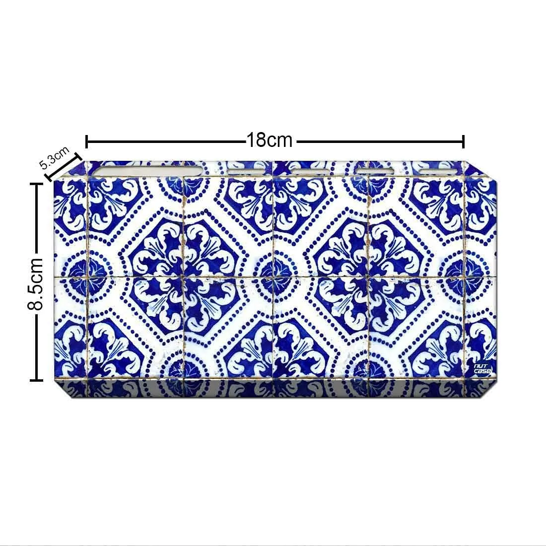 Toothbrush Holder Wall Mounted - Floral Spanish Tiles Design