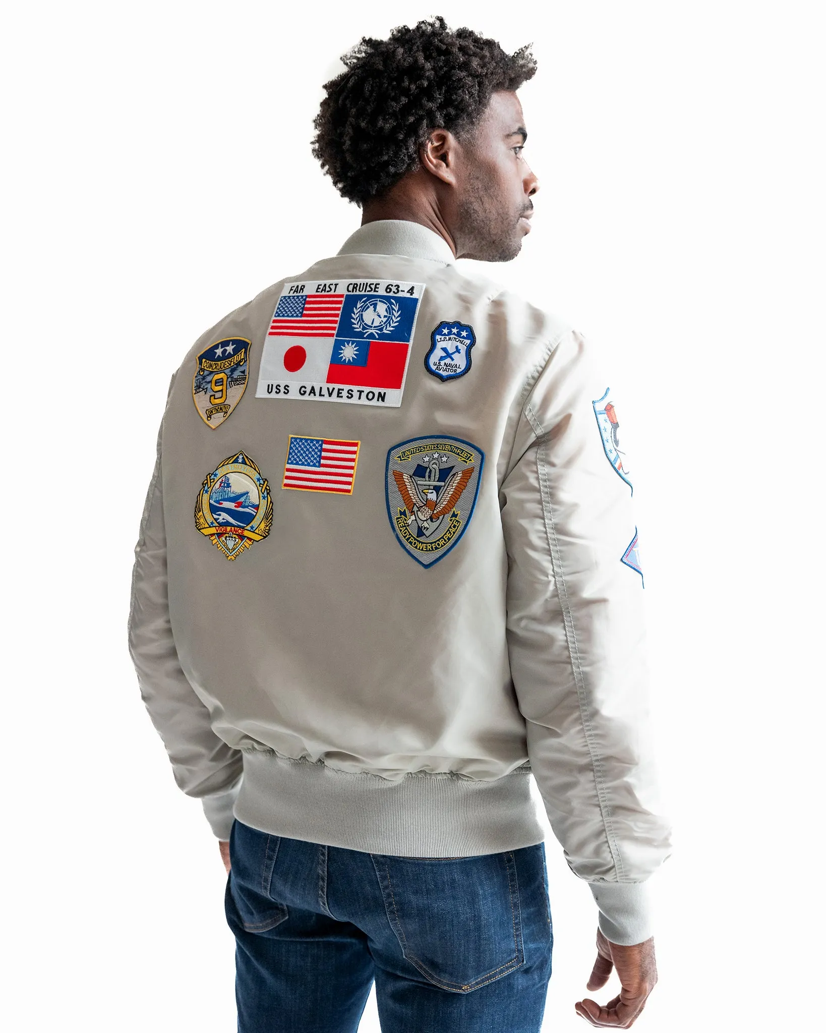 TOP GUN® "OFFICIAL PATCHES" MA-1 NYLON BOMBER