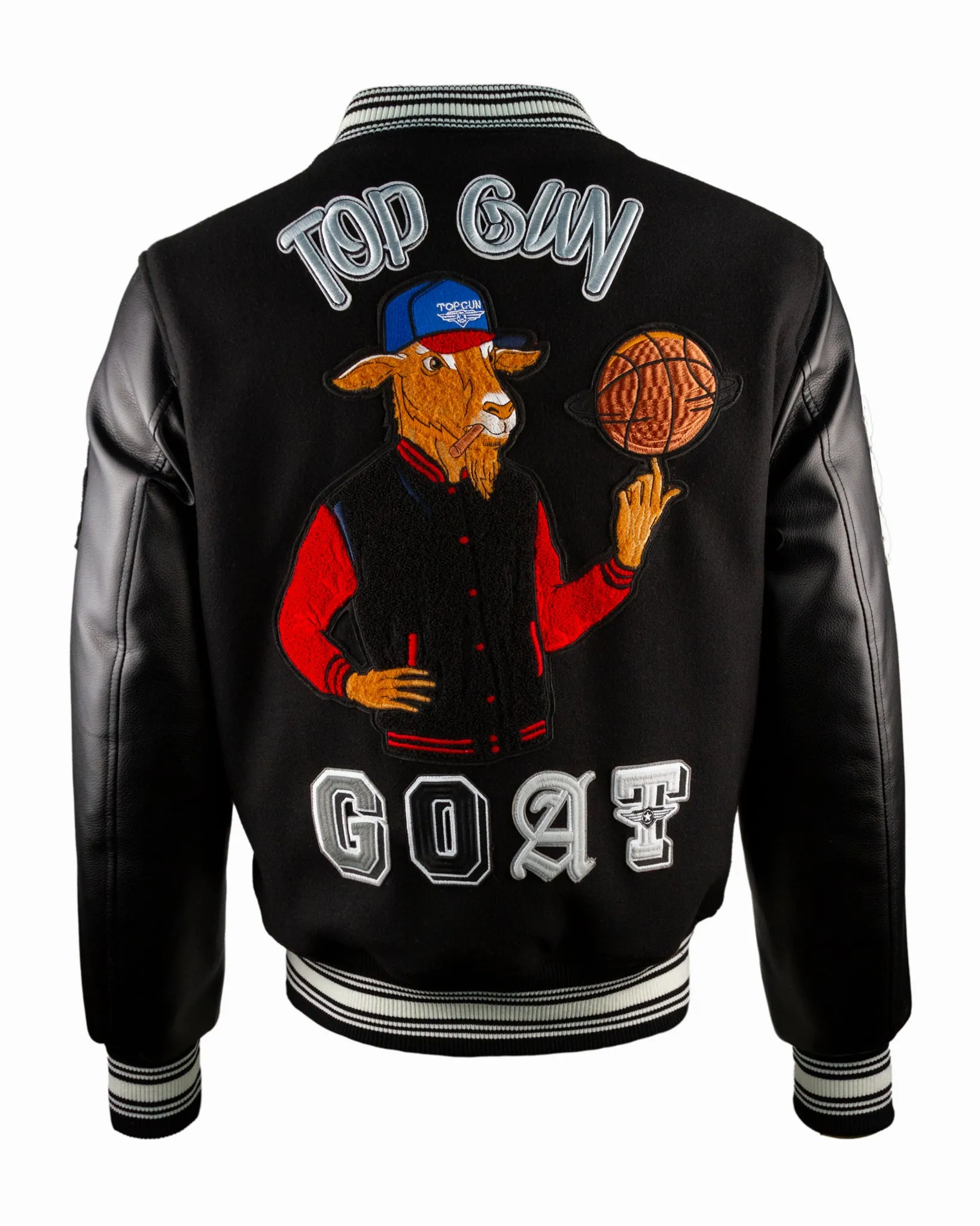 TOP GUN® "THE NEW GOAT" VARSITY JACKET