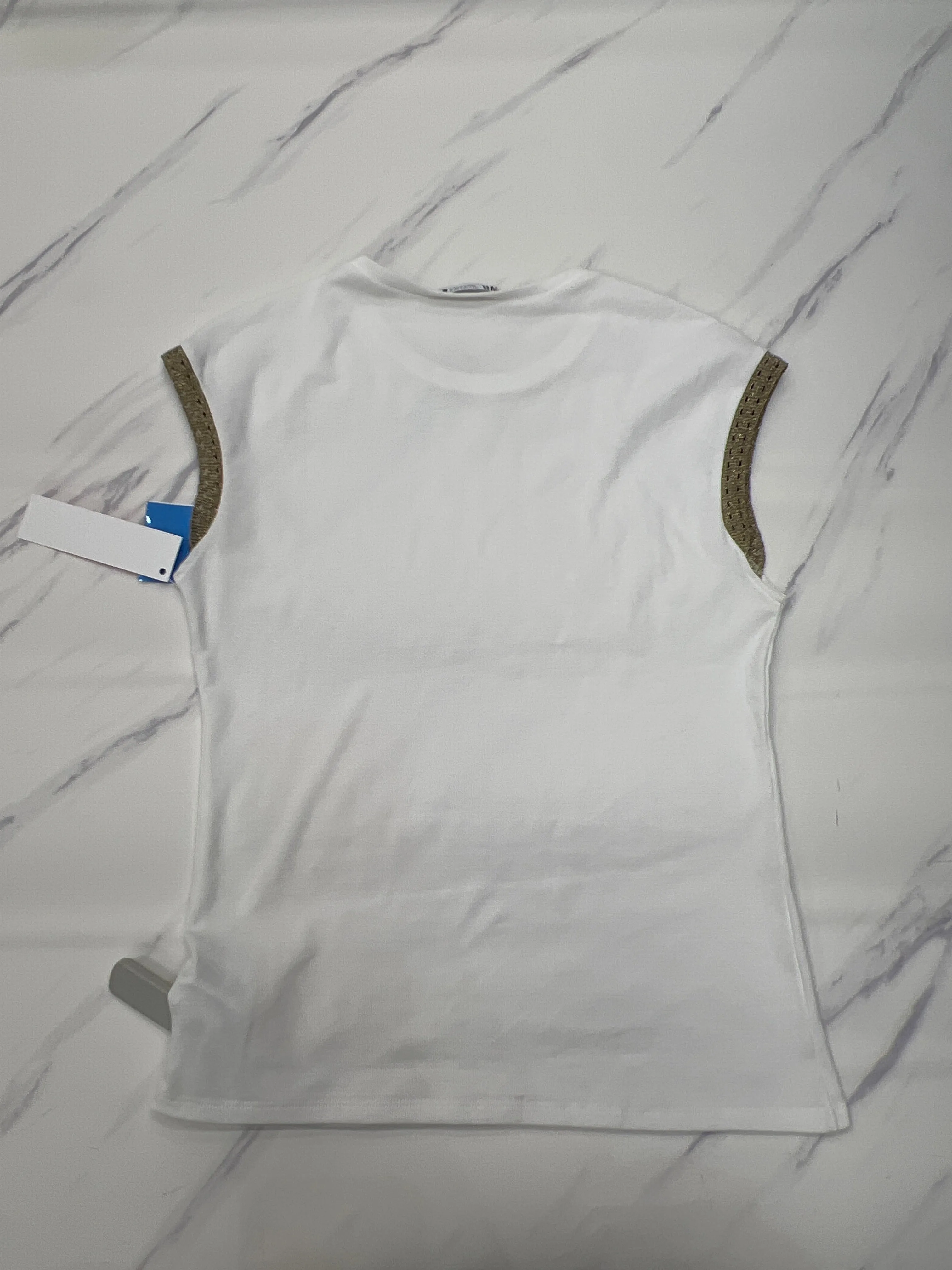 Top Sleeveless By Zara In White, Size: L