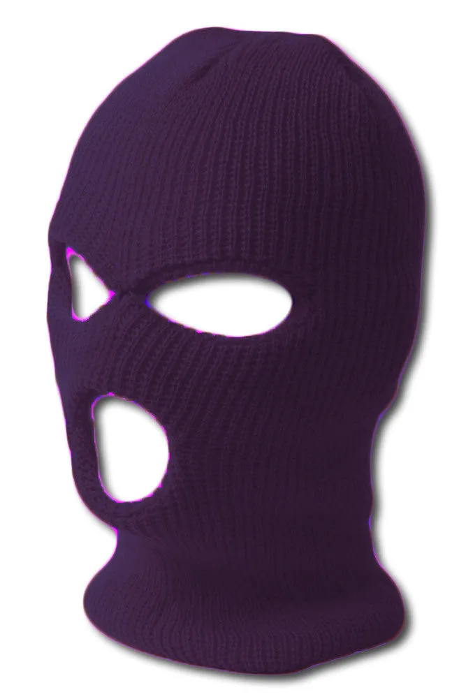 TopHeadwear's 3 Hole Face Ski Mask, Purple