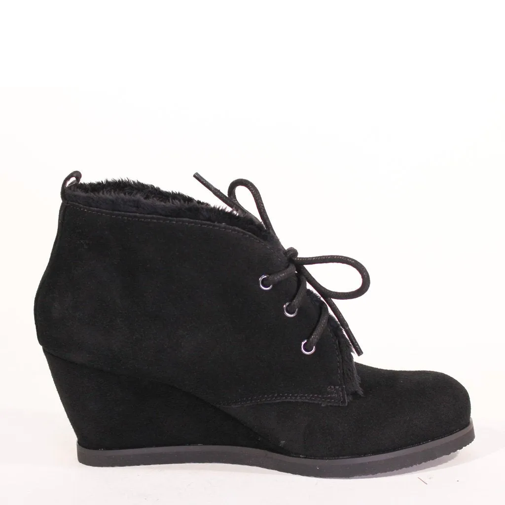 Toronto Suede Wedged Booties