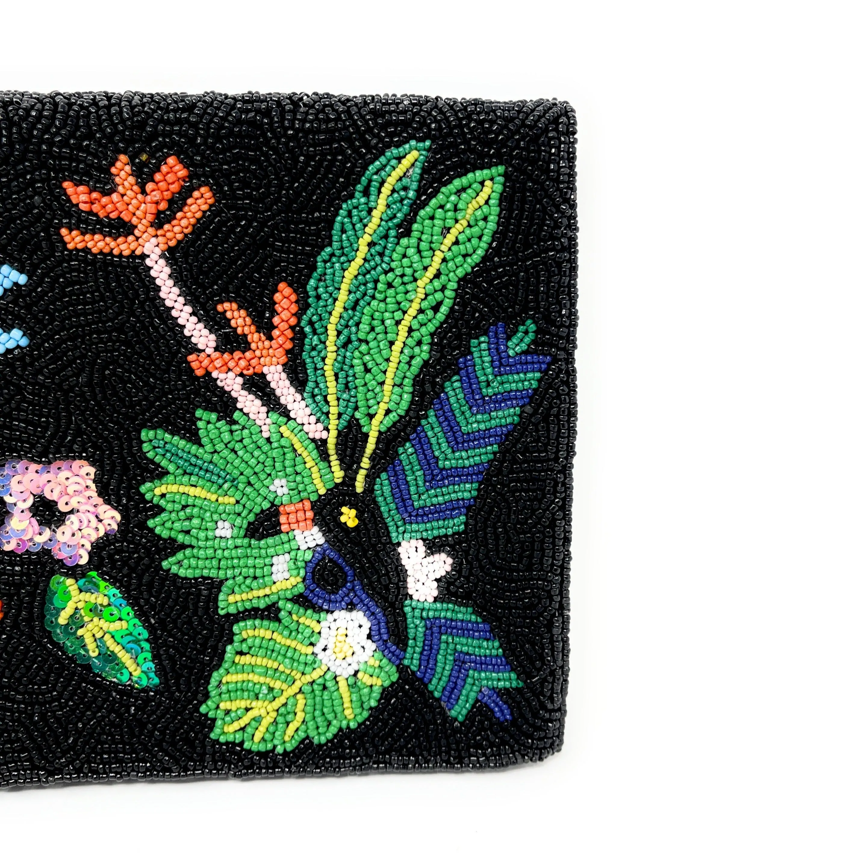 Toucan Beaded Clutch Purse