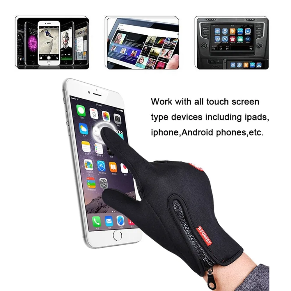 Touch Screen Ski Gloves - Black