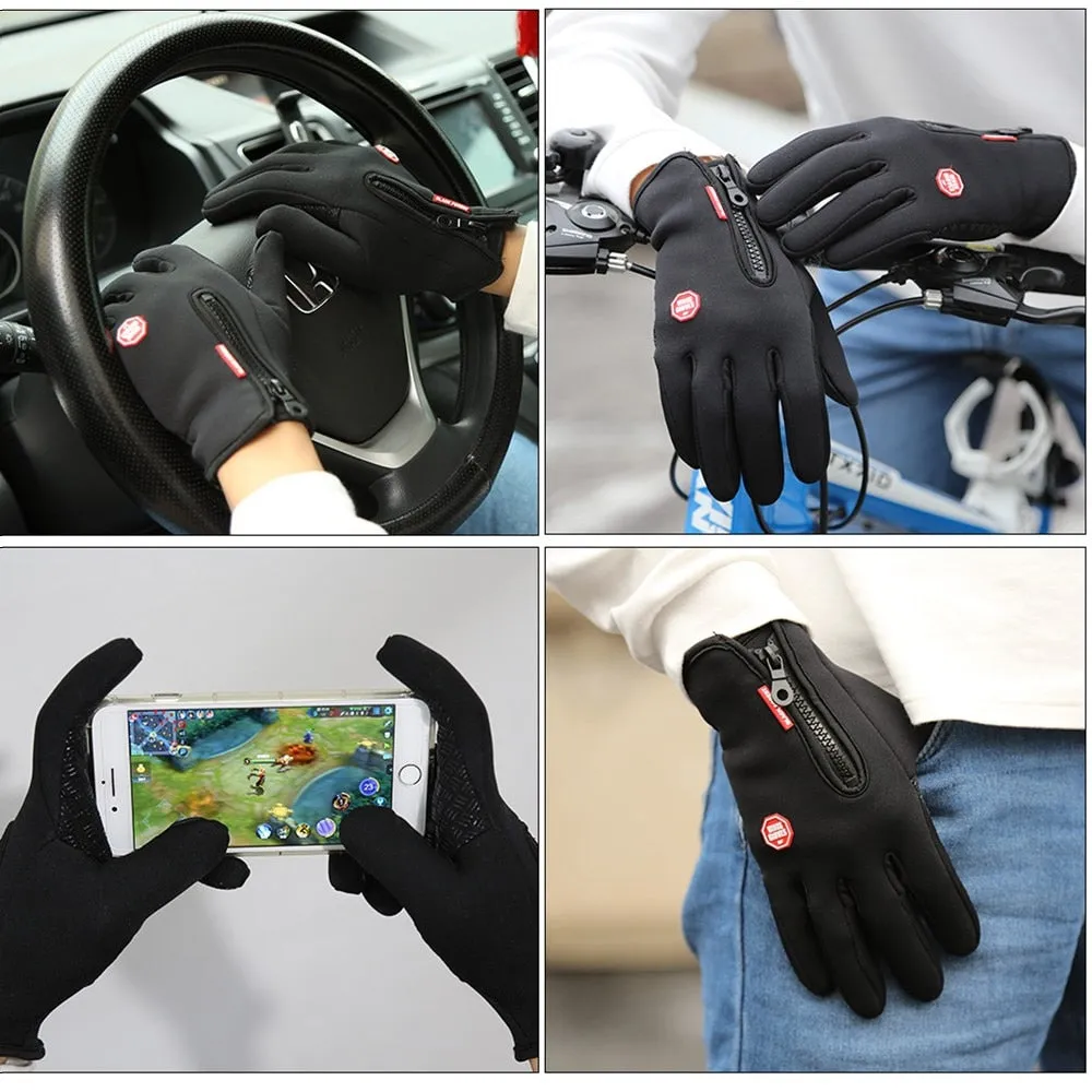 Touch Screen Ski Gloves - Black