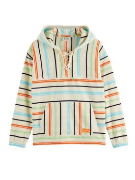 Towelling Striped Hoodie: Multi Stripe (FINAL SALE)