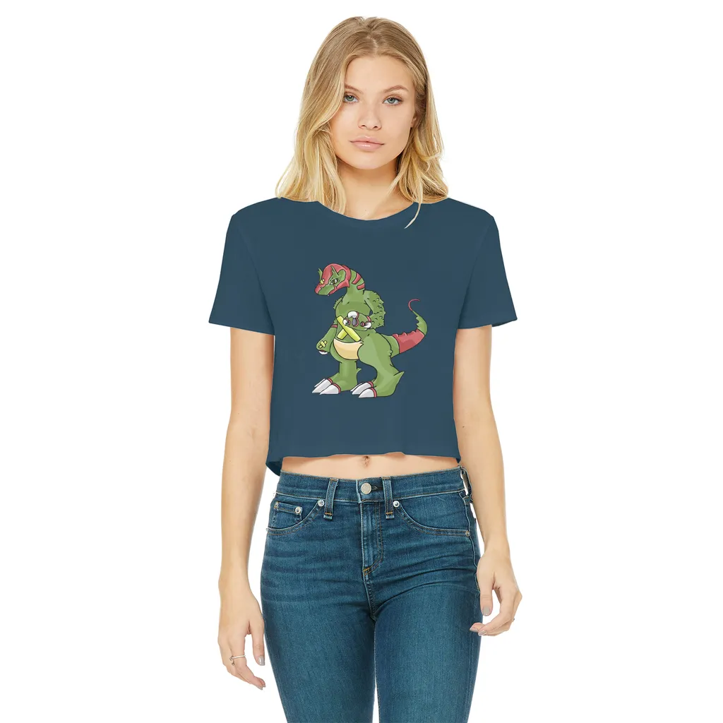 Toxicann Classic Women's Cropped Raw Edge T-Shirt