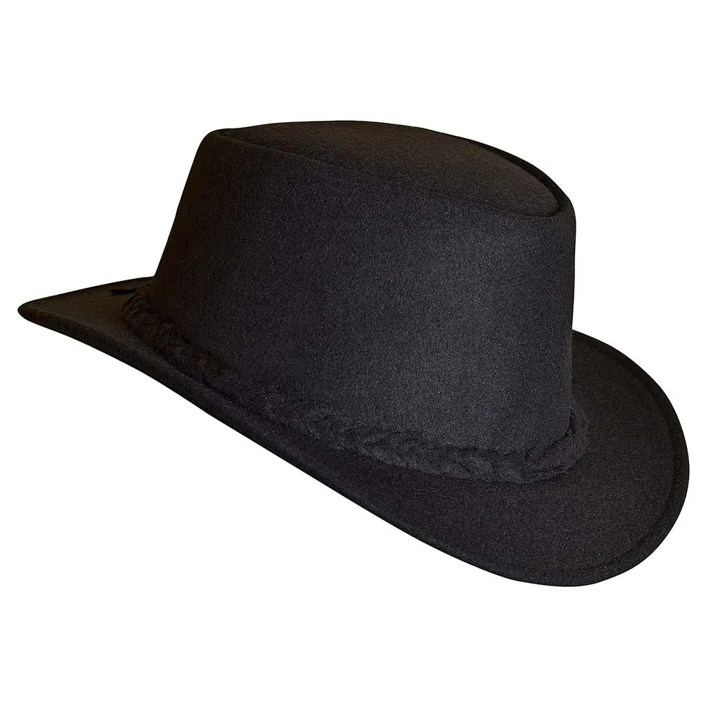 Traditional Bavarian Country Man Wool Hat Black